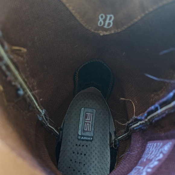 Women's Ariat Western Leather Boots - Brown Size 8B - Picture 8 of 8